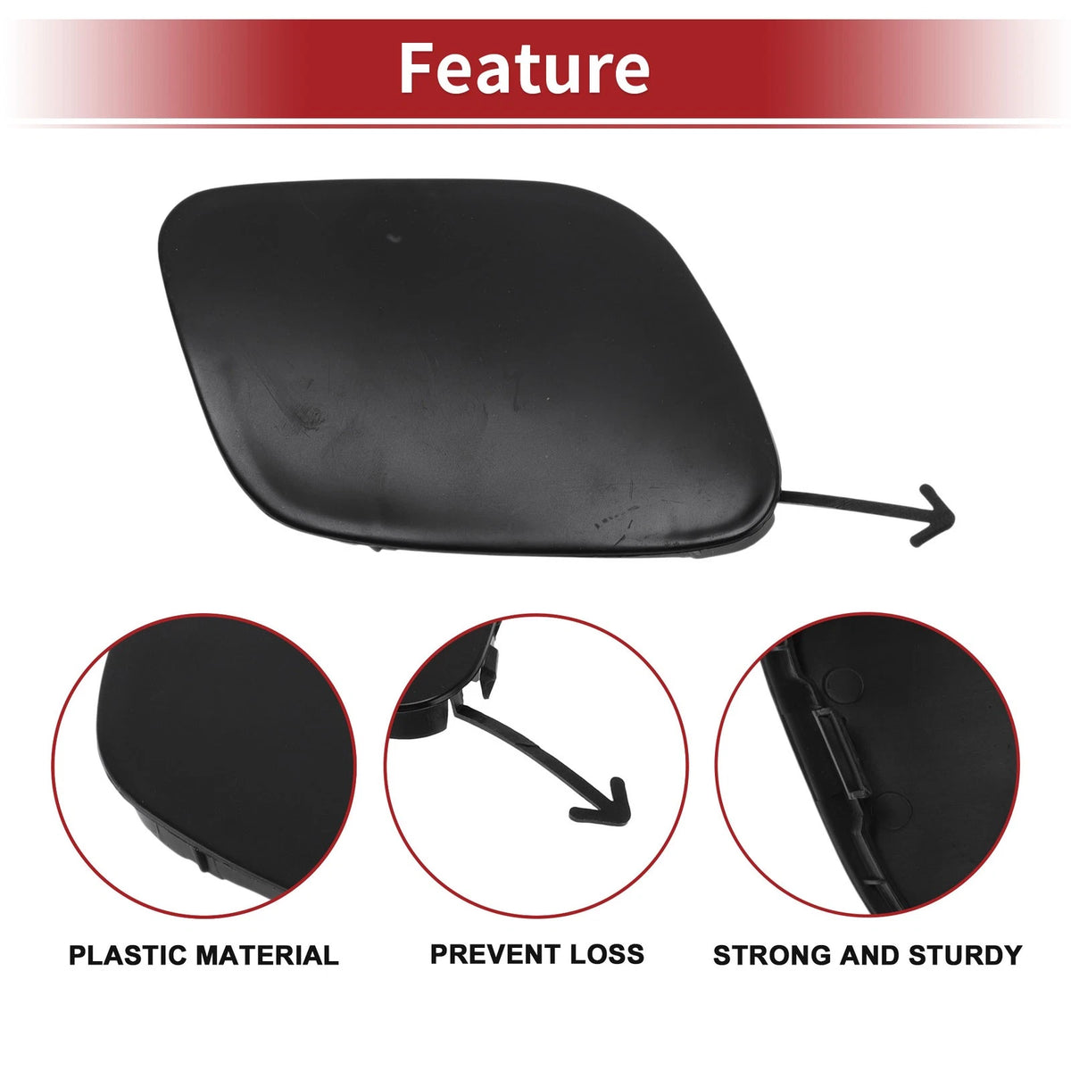 Tow Hook Cover Cap for Toyota Prius (2019–2022) No. 5212847910 1 Pc