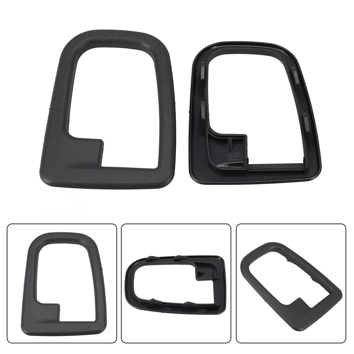 Pair ABS Interior Door Handle Covers for BMW (2000–2006) Black