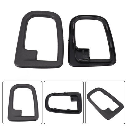 Pair ABS Interior Door Handle Covers for BMW (2000–2006) Black