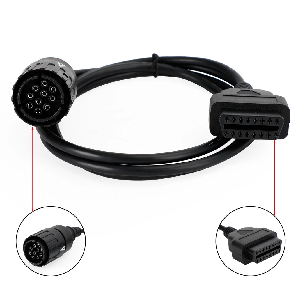 10 Pin to 16 Pin OBD2 Cable Connector for BMW Motorcycle