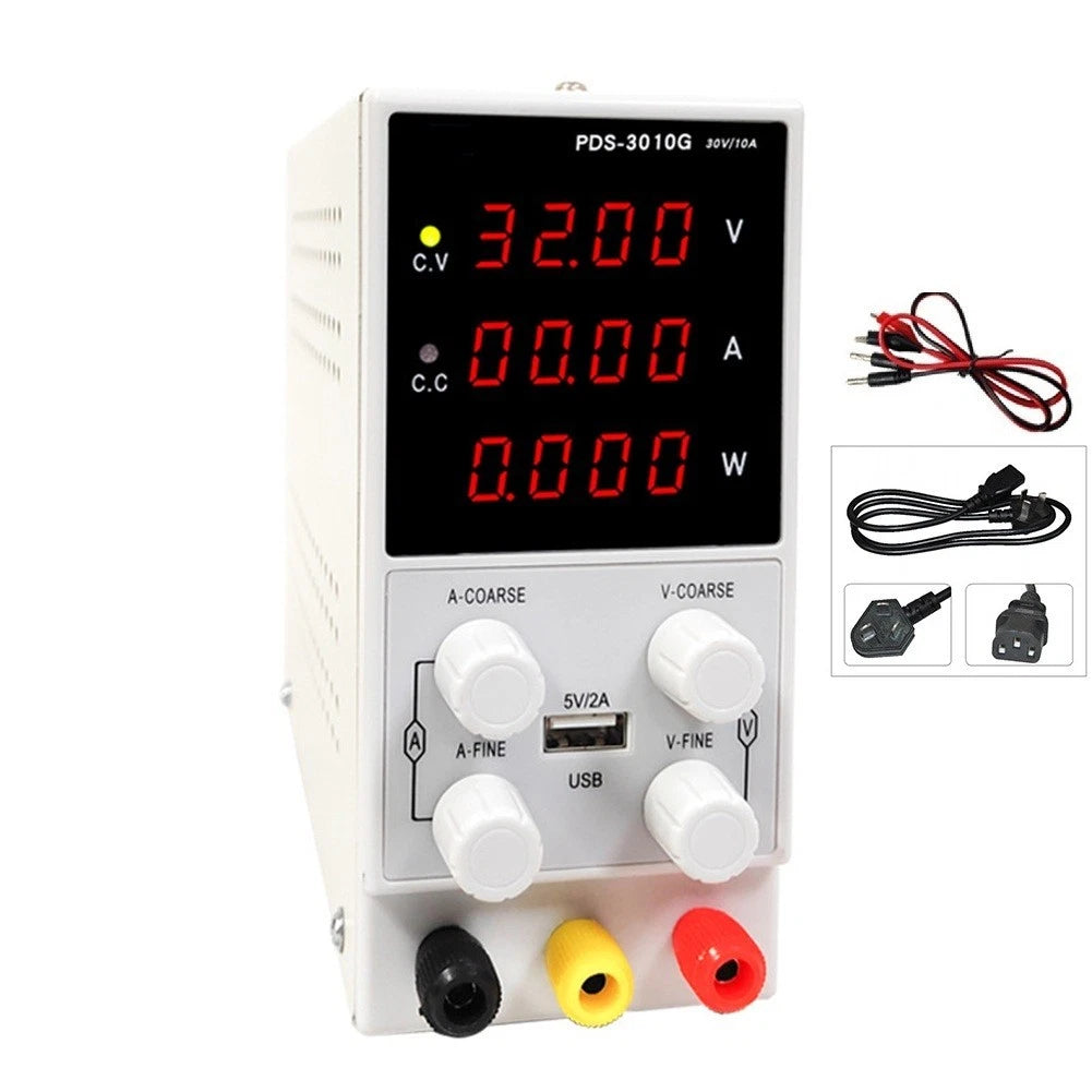 30V 10A Regulated Switching Power Supply for Electronics Testing