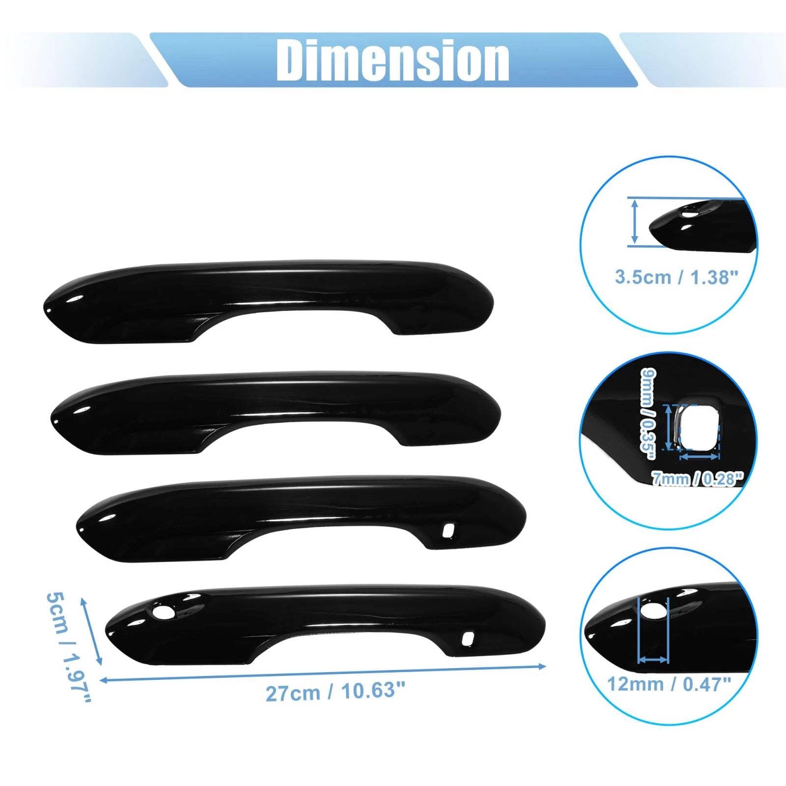4pcs Side Door Handle Cover Trim for Ford Explorer (2020–2022) Accessories