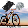 Bicycle Spokes Nipple Set 45 Steel Black 13G 67mm for Universal