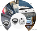5 Pack Stainless Steel Cup Drink Holder for Marine Boat RV Camper