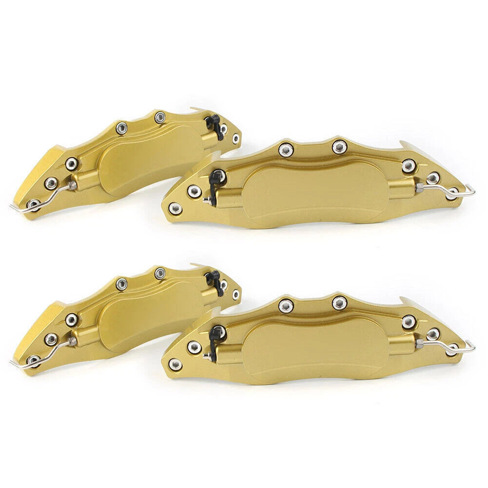 Set of 4 Car Disc Brake Caliper Covers 3D Style Gold Universal