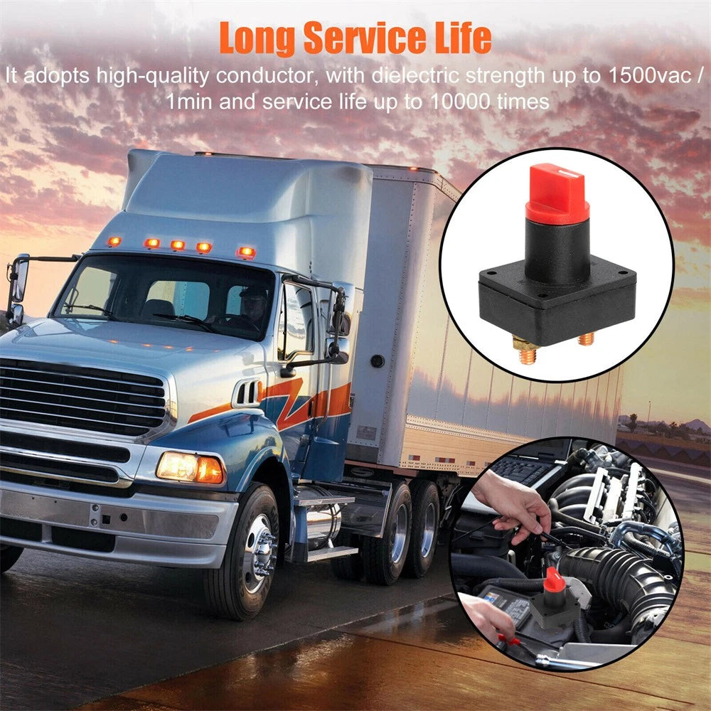 2X Battery Kill Switch Disconnect Isolator for Car Boat Marine
