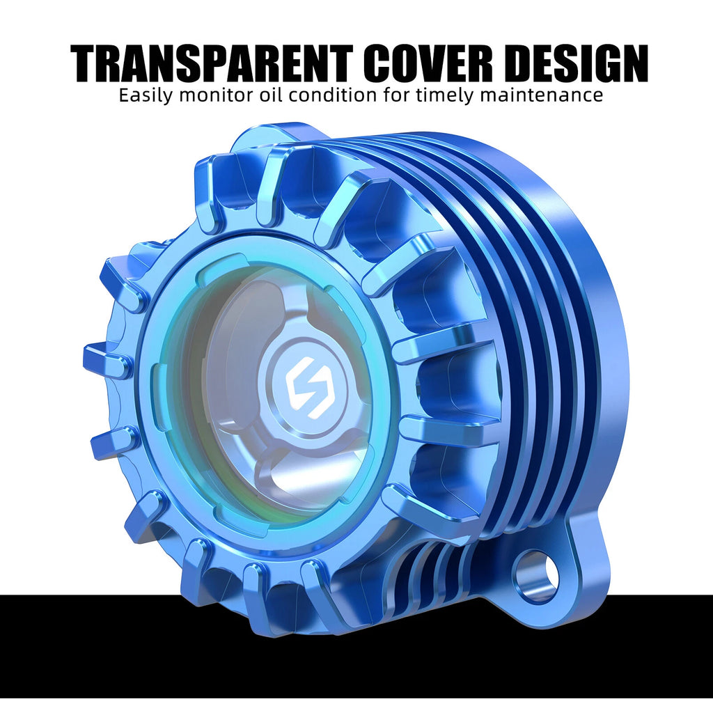 Anodized Clear Engine Oil Filter Cover Cap for Husqvarna 701 Enduro (2016–2024)