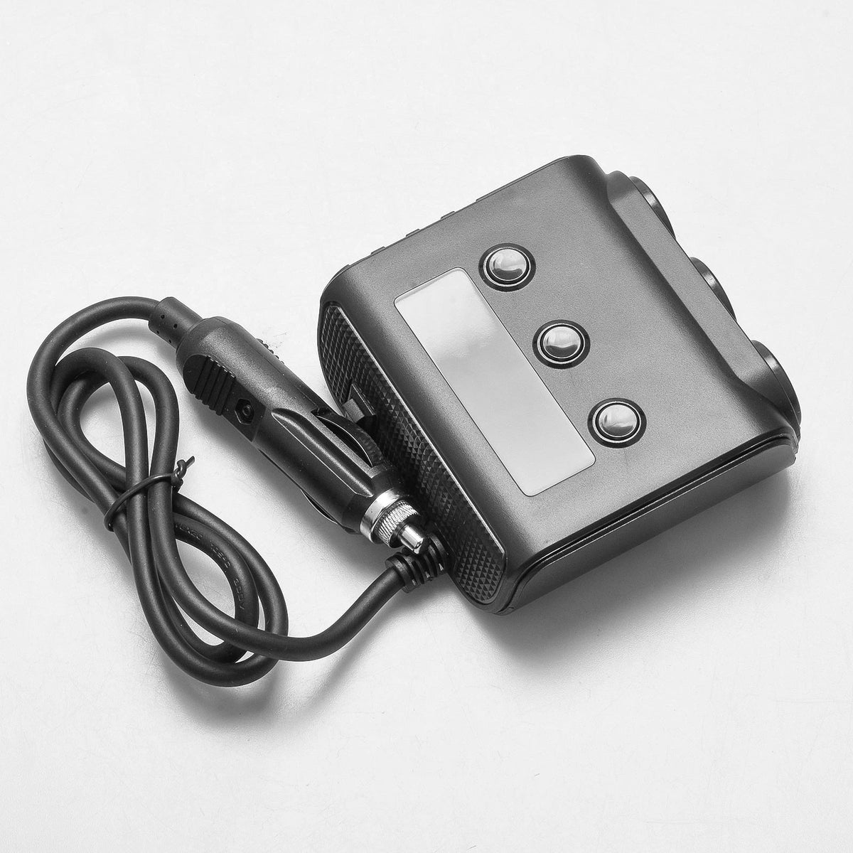 3-Way Car Cigarette Lighter Splitter with 5V/3.4A USB and Red LED