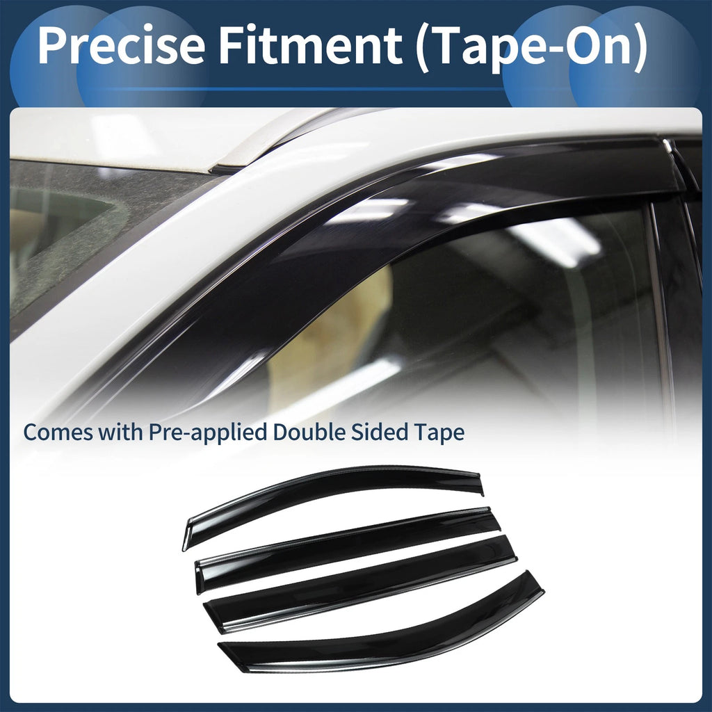 Window Deflectors Side Window Vent Visors Black 1 Set for Toyota Sienna (2021–2024)