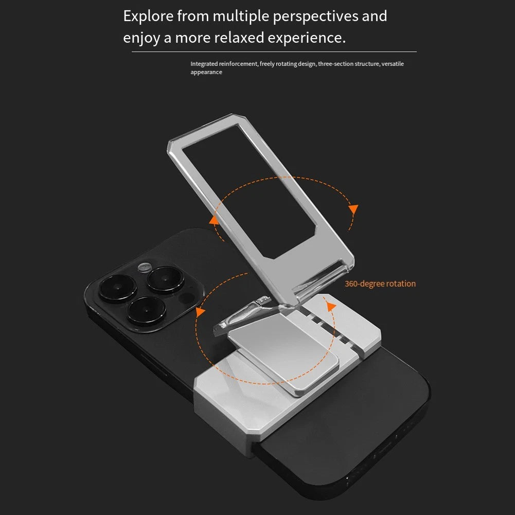 Metal Back Clip Phone Holder for Universal Use (360 Degree Adjustable)