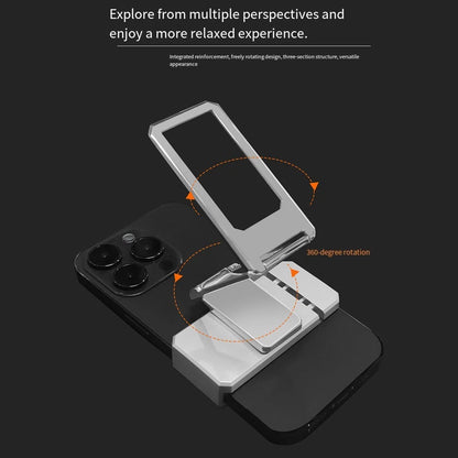 Metal Back Clip Phone Holder for Universal Use (360 Degree Adjustable)