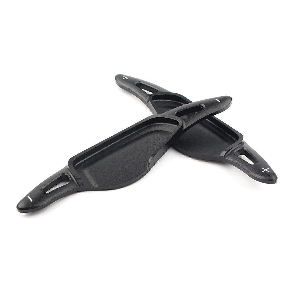 2X Black Steering Wheel Paddle Shifter Extensions for BMW 5 7 Series X3 X4 X5 (2010–2020)