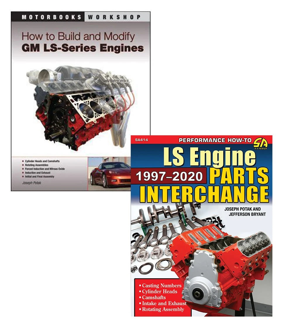 2 Book Set: GM LS Engines Build & Modify + Parts Interchange Guide (1997–2020)
