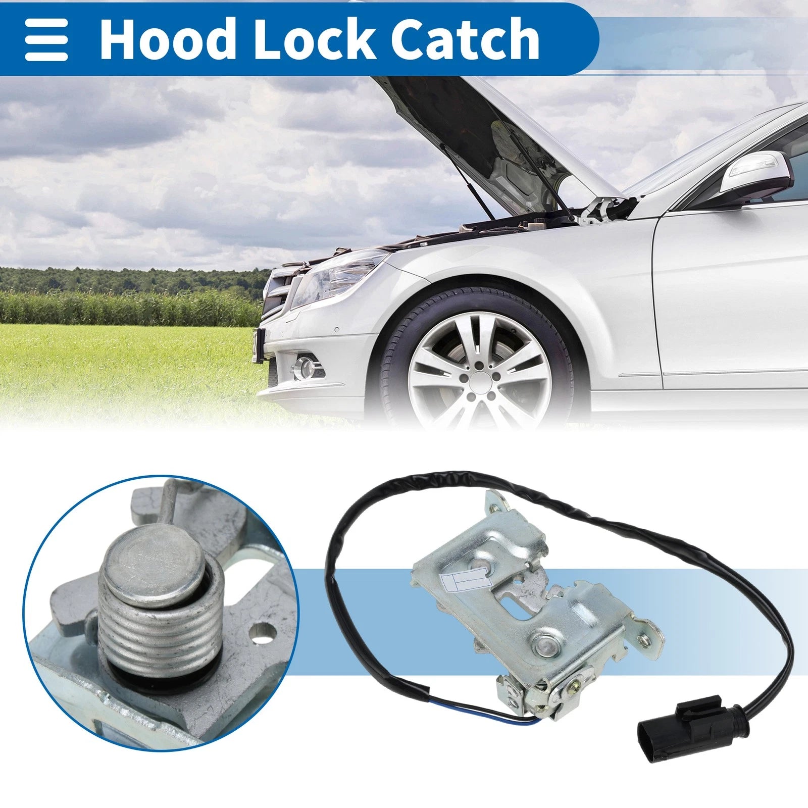 Hood Latch Assembly OEM Replacement for BMW X5 E70 (2010–2013)