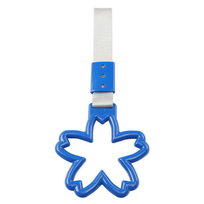 Cherry Blossom Ring Handle Strap for Train Bus (White)
