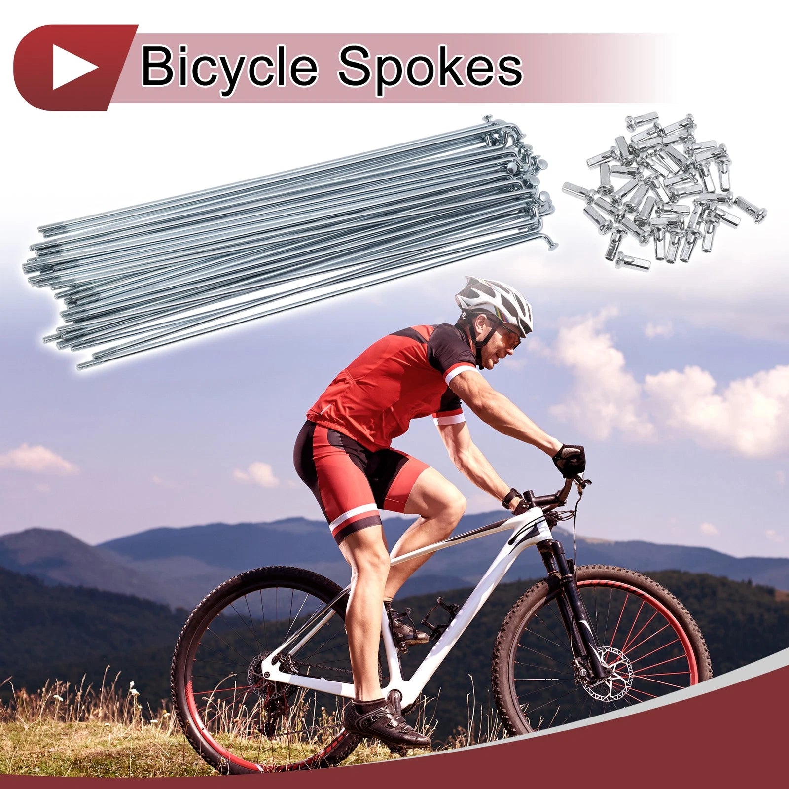 Bicycle Spokes 210mm Carbon Steel Galvanized Silver for 20 24 Inch Wheels (2000–2020)