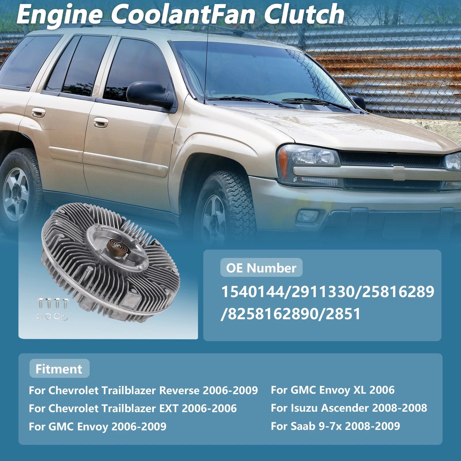 Engine Cooling Fan Clutch Replacement for Chevrolet Trailblazer (2006–2009)