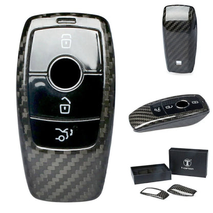 Remote Key Case Shell Cover for Mercedes Benz E-Class W213 (2017–2023) Carbon Fiber