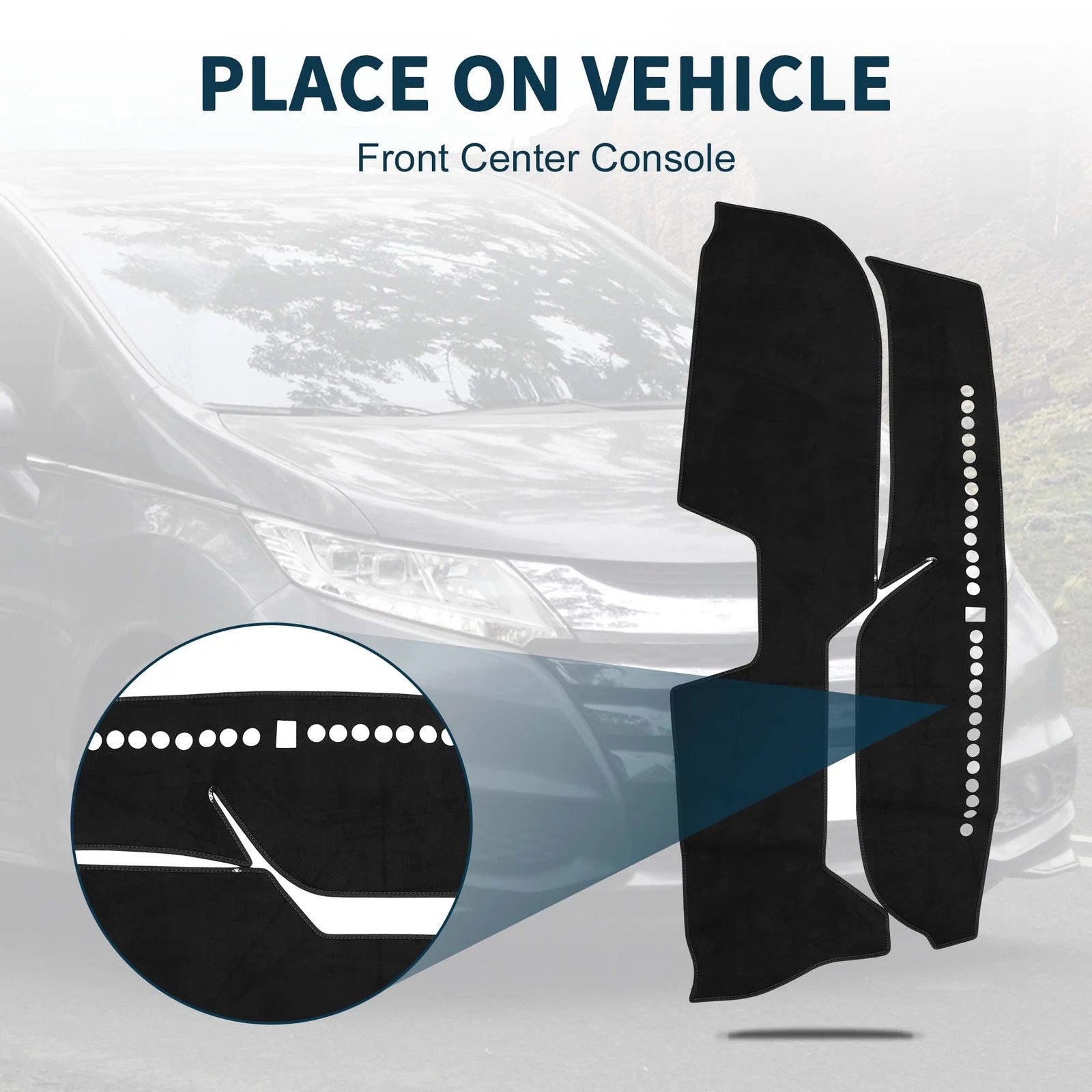 Dashboard Dash Cover Mat Protector Pad for Honda FREED GB5 2016–2024 Black