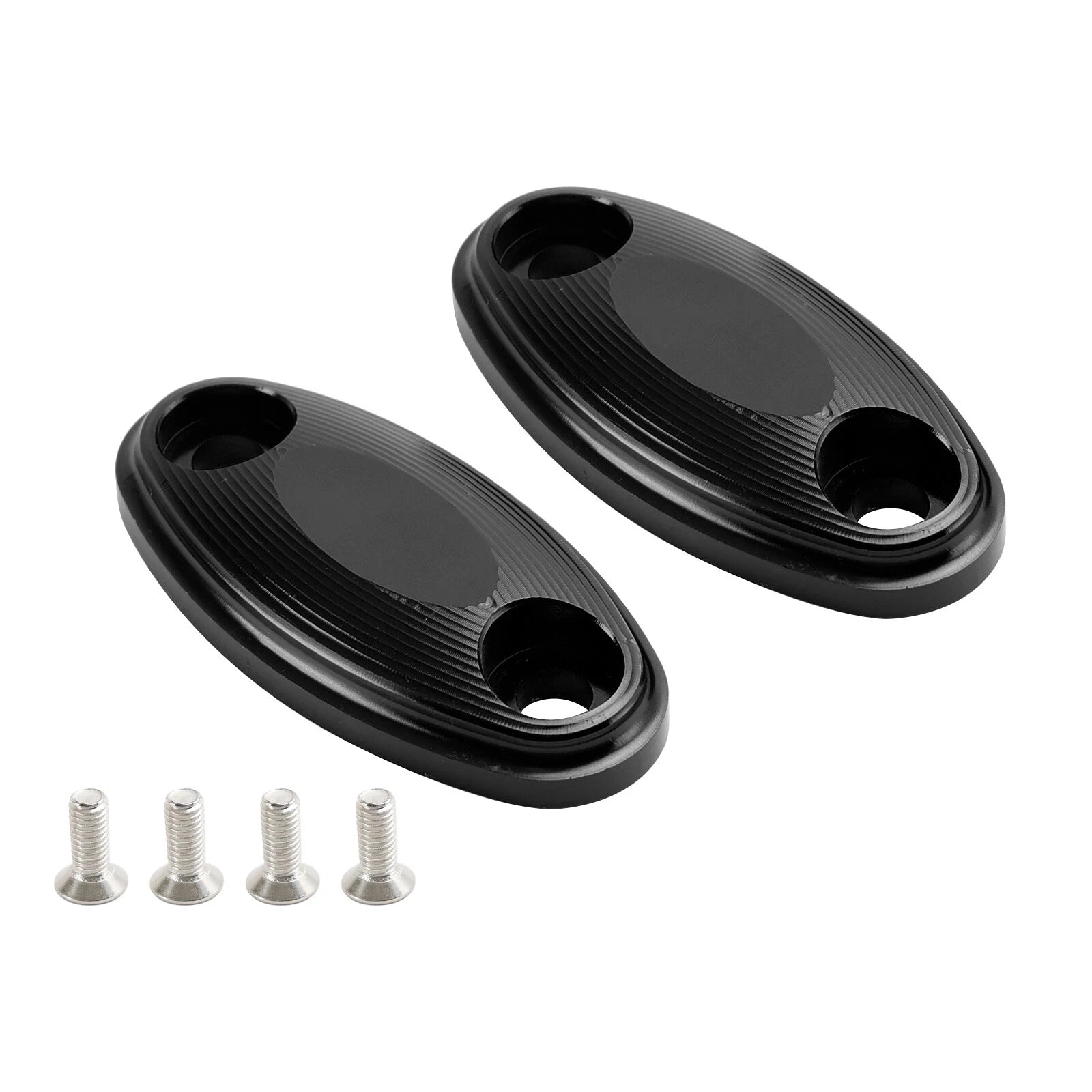 CNC Aluminum Black Mirror Block Off Plates for Honda CBR500R CBR600RR (2013–2020)