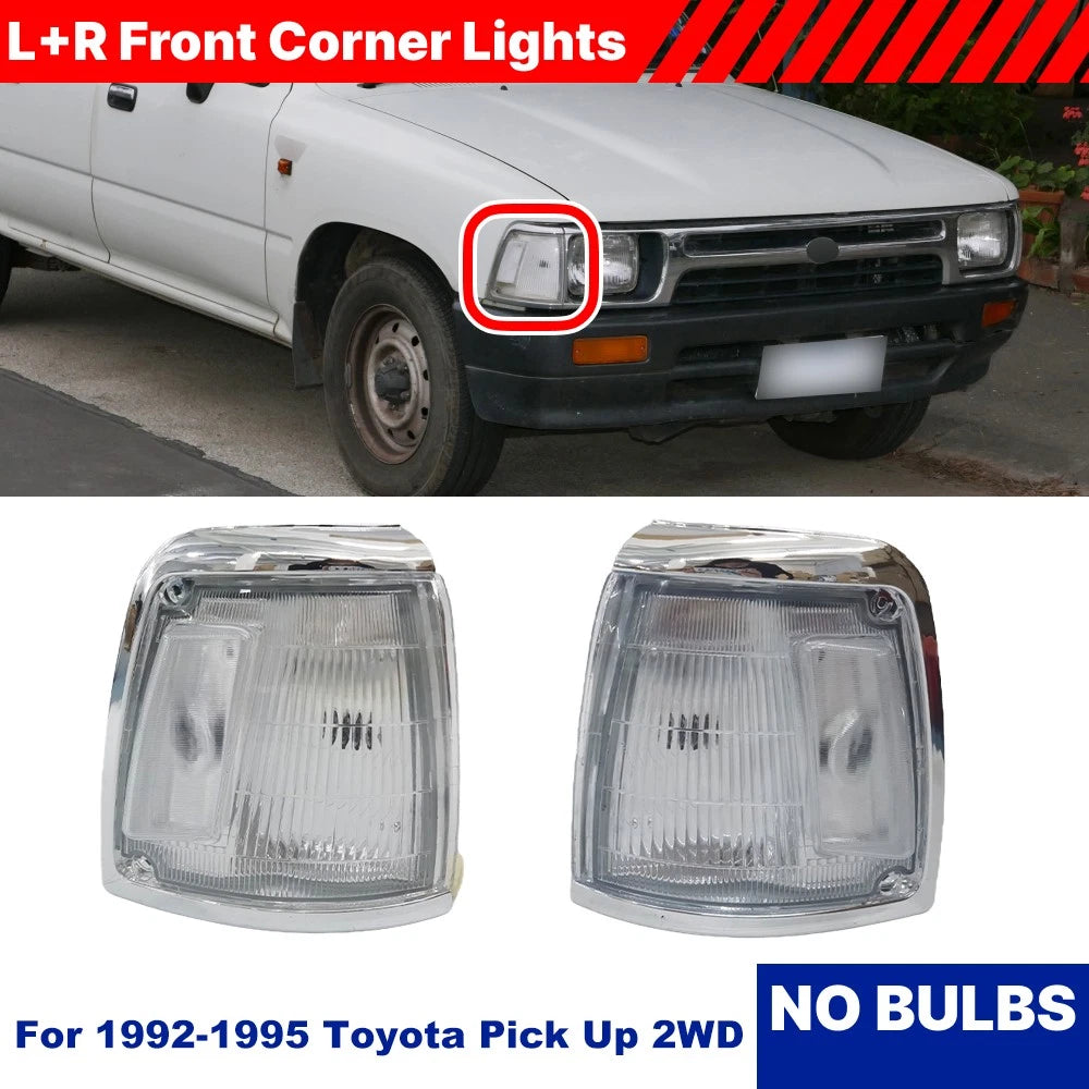 Clear Front Corner Parking Signal Lights for Toyota Pickup (1992–1995)