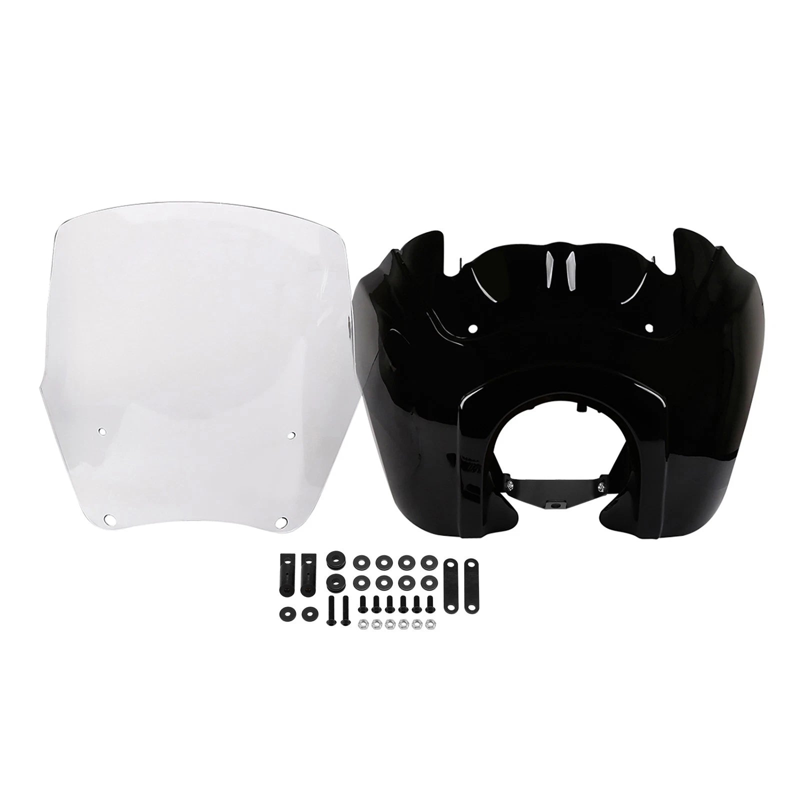 Front Fairing with 15" Clear Windshield for Harley Dyna Fat Bob FXDF (2008–2017)