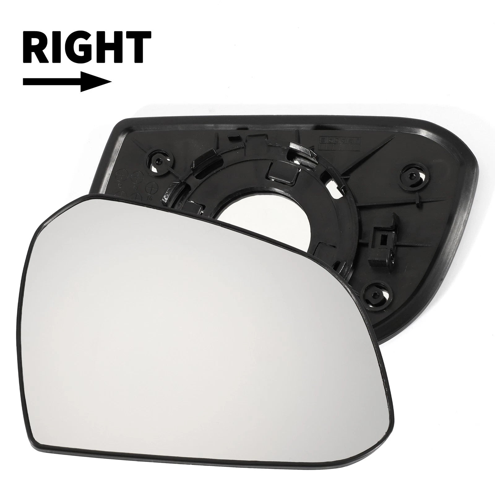 Right Side Mirror Glass Non Heated with Back for Hyundai i10 (2013–2019)