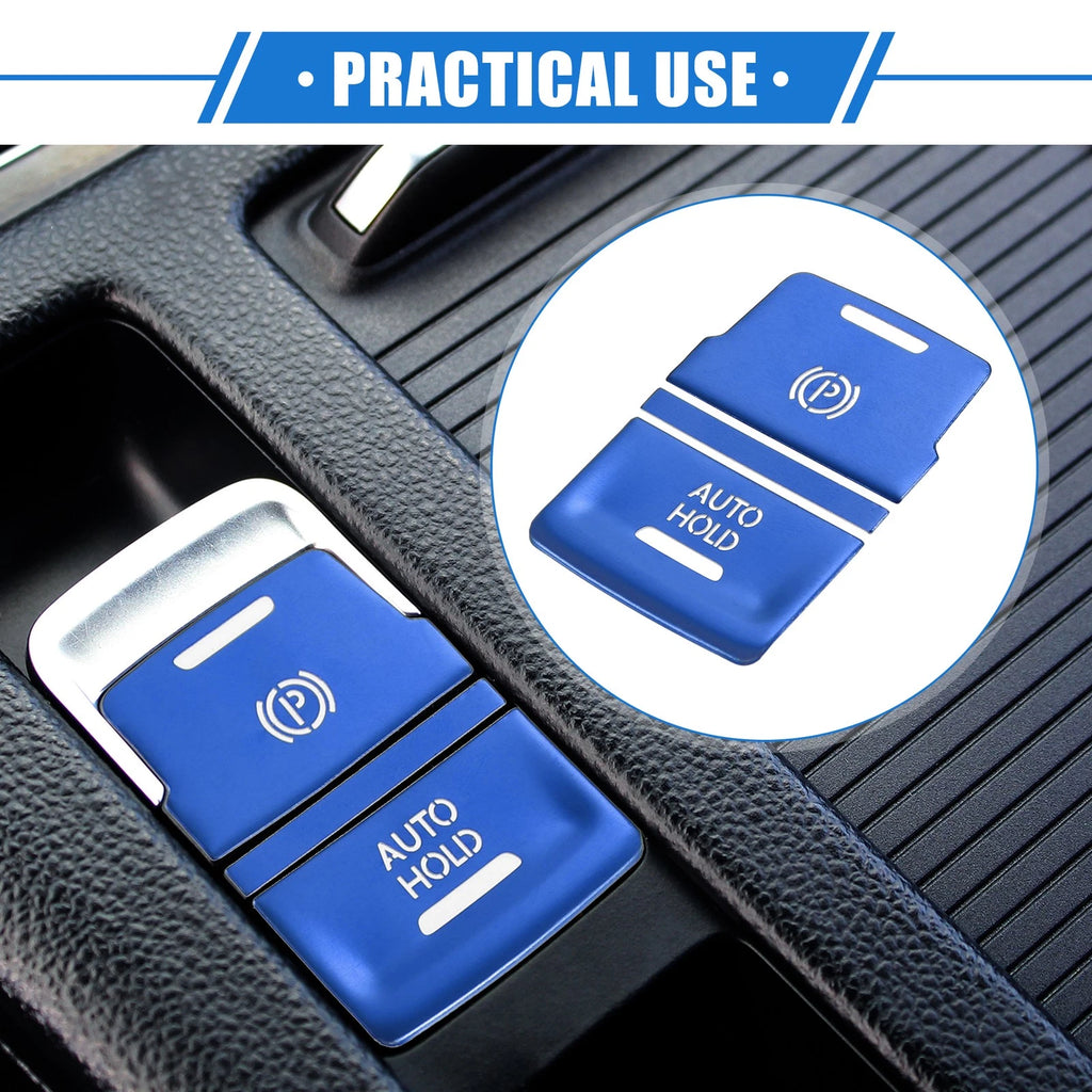 3 Pcs Center Console Electronic Handbrake Button Cover for VW Arteon CC (2017–2023)