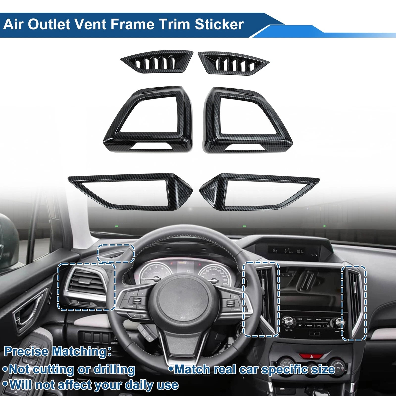Center Console Air Vent Cover Trim Kit for