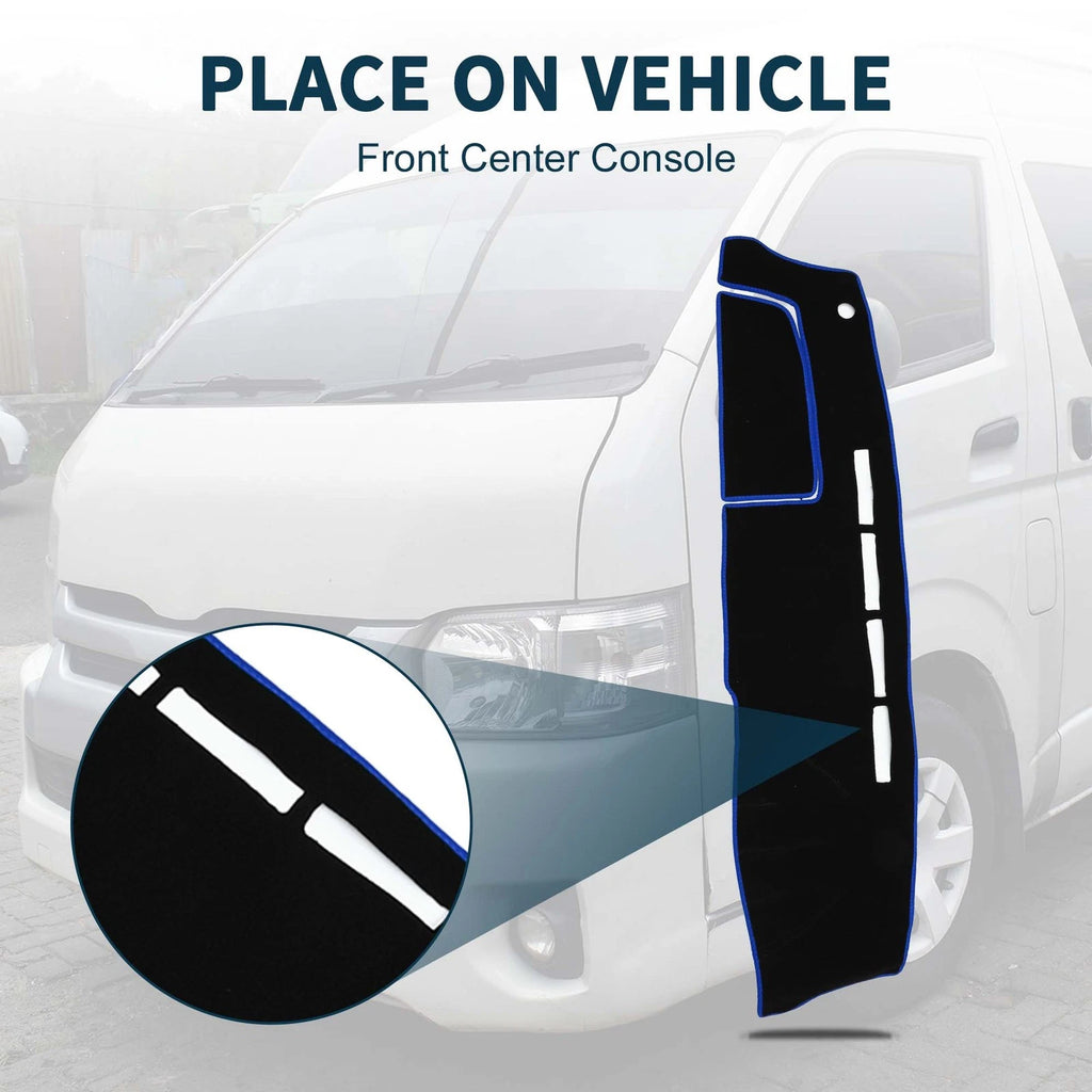 Dashboard Dash Cover Mat for Toyota Hiace (2004–2024) with Sticker