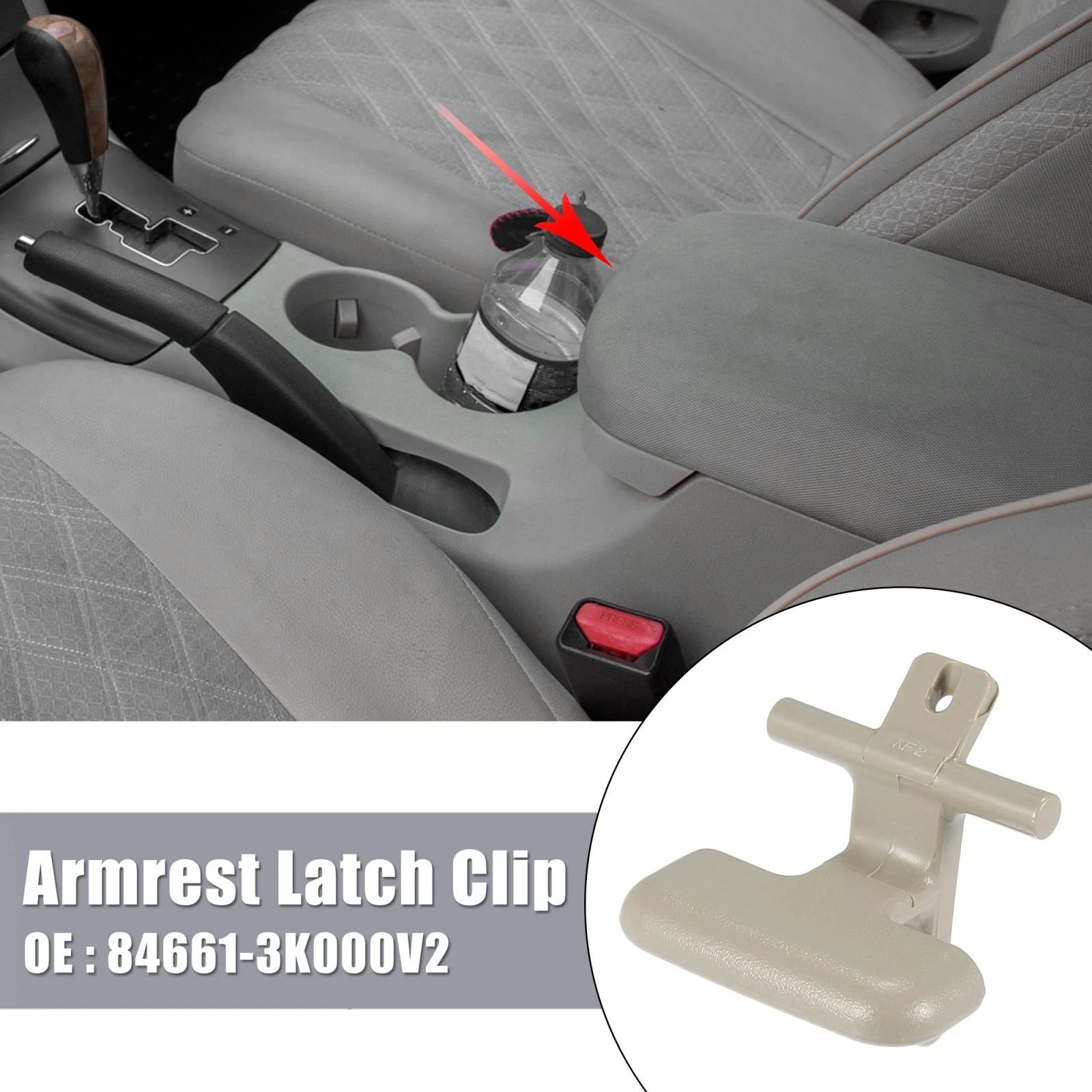 Armrest Latch Clip Replacement for Hyundai Sonata Beige (2009–2010)
