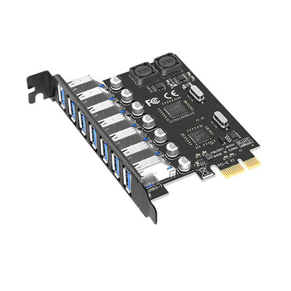 7-Port PCI-E to USB 3.0 Expansion Hub Adapter Card 5Gbps