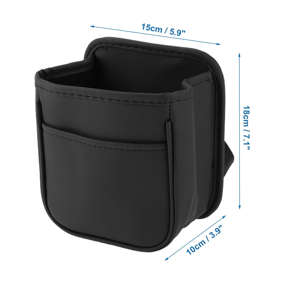 Auto Trash Can for Universal Fit (1 Pcs) - Portable Hanging Black Bin