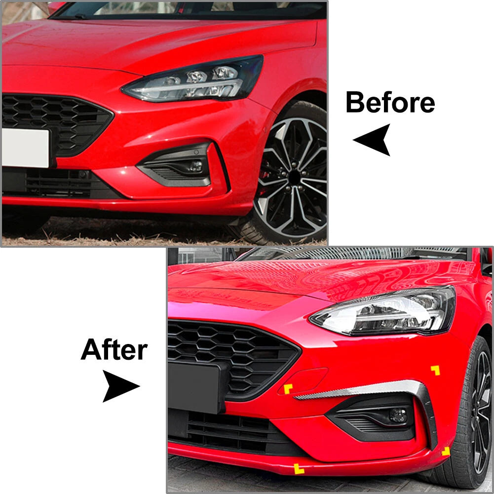Front Bumper Side Spoiler Splitter for Ford Focus MK4 ST Line (2019–2022)