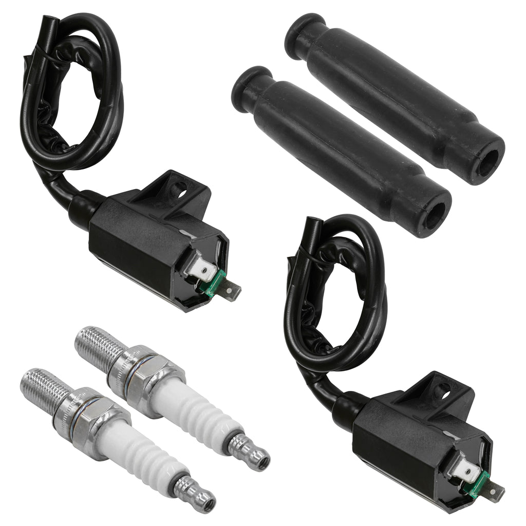 Ignition Coil with Spark Plug and Cap for Kawasaki Prairie 650 KVF650 4x4 (2003–2018)