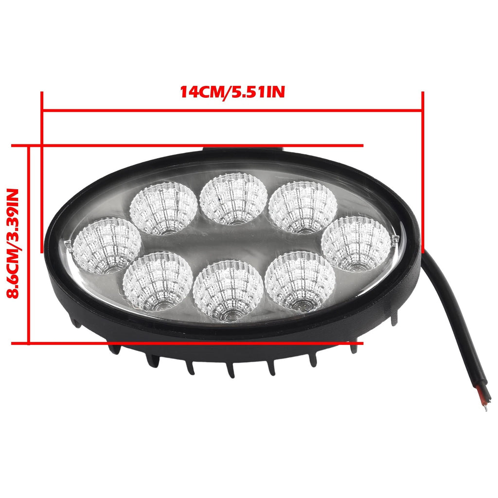 5-Inch Oval LED Work Lamp Flood Beam for Universal Applications