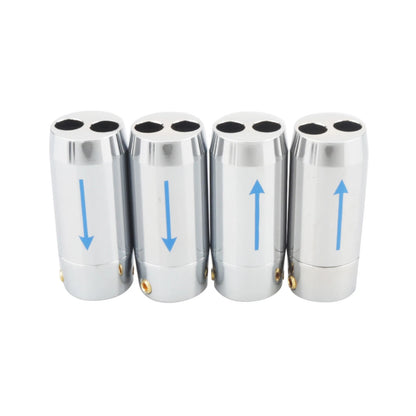 4Pcs RCA Bi-Wire Y Splitter for HiFi Speaker Cable