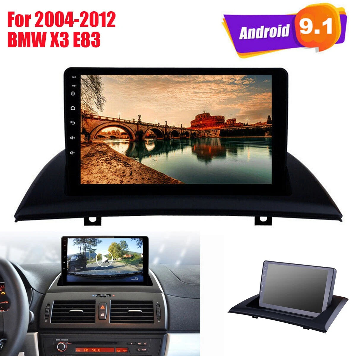 9" Android 9.1 Car Stereo Radio GPS WIFI 3G 4G Mirror Link For BMW X3 E83 04-12