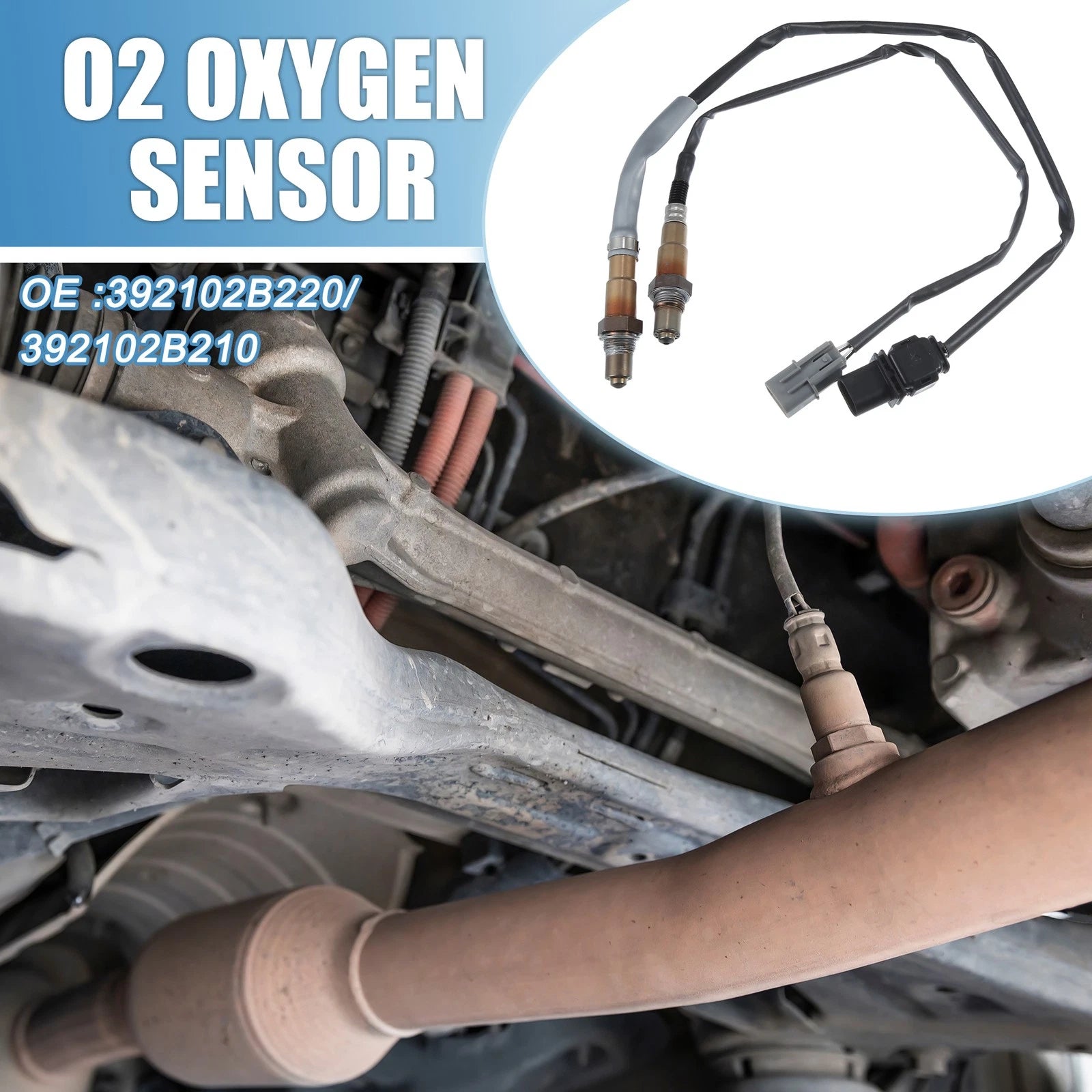 Oxygen Sensor Replacement Set 2 Pcs for Hyundai Accent (2011–2017)