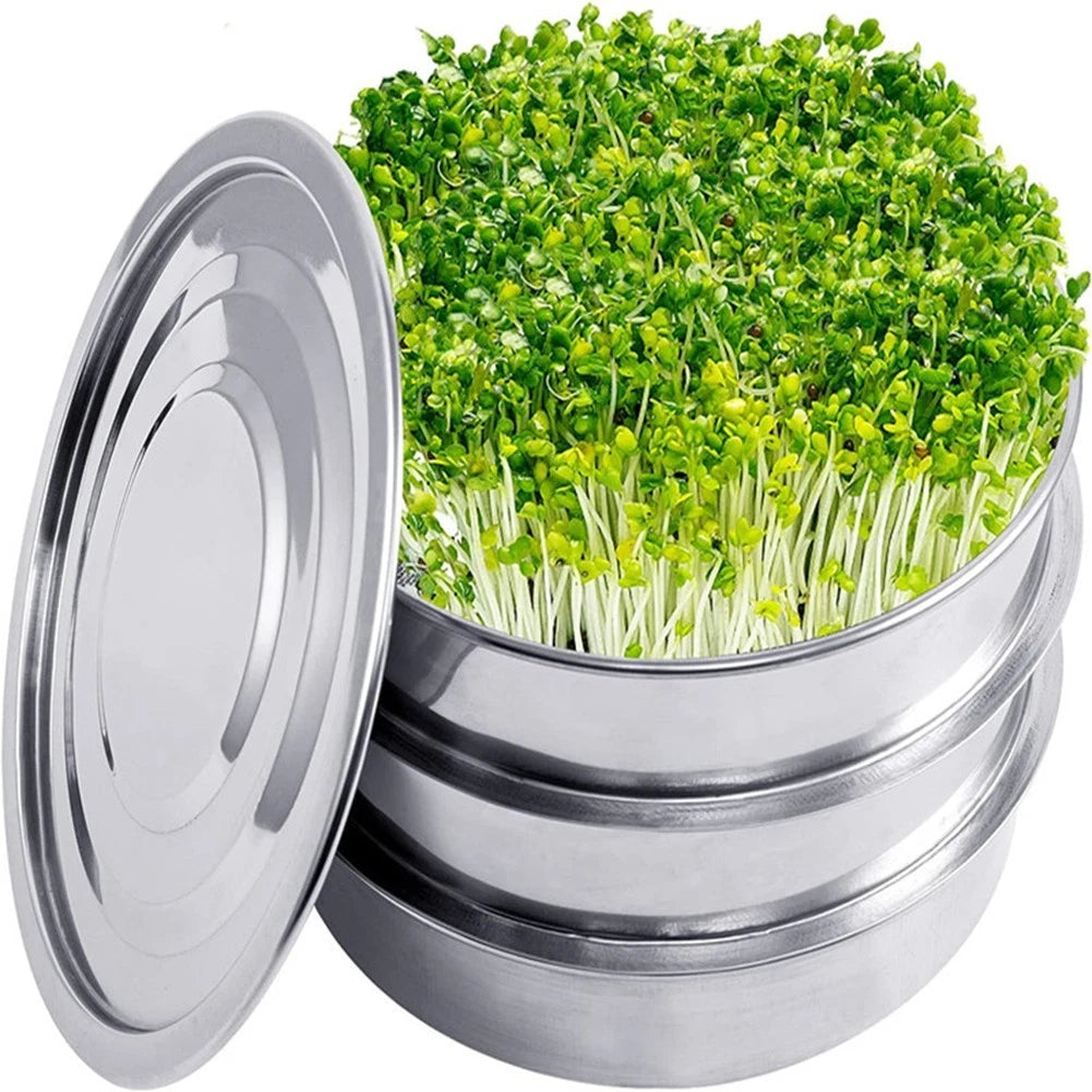 Stainless Steel Sprouting Tray for Soil Gardening