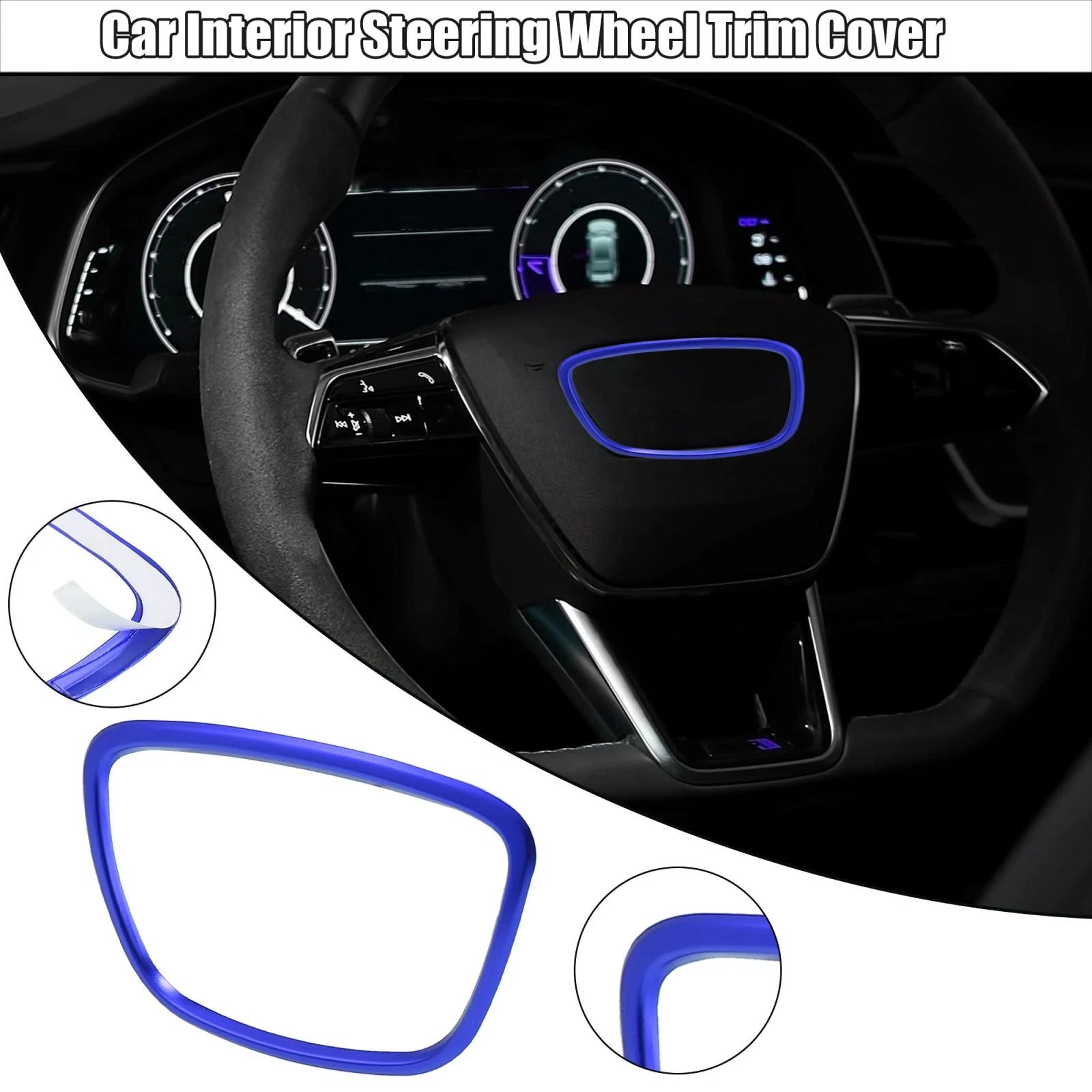 Steering Wheel Trim Cover Replacement for Audi A3 A4 A5 A6 A7 Q3 Q4 (2012–2024)