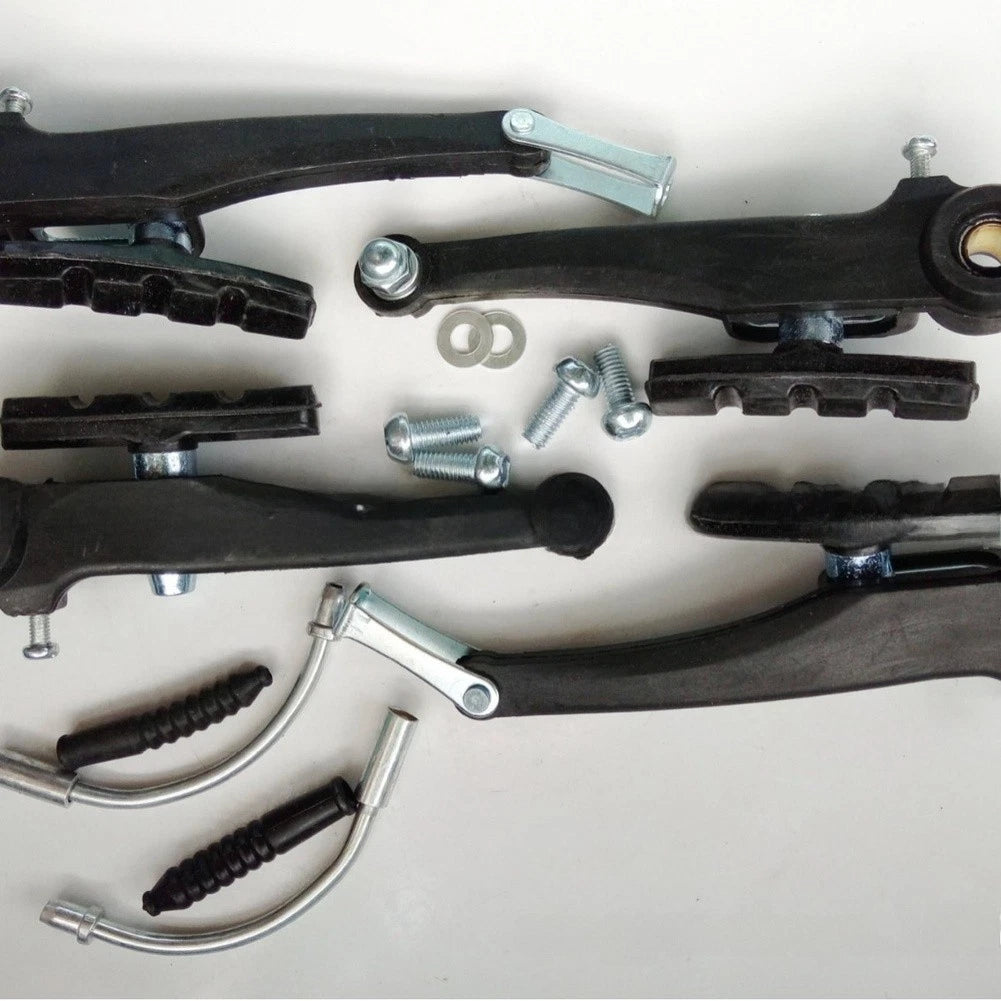 V Brake Set for Mountain Bike (Front Use) - Black Coated, Strong Stopping Power