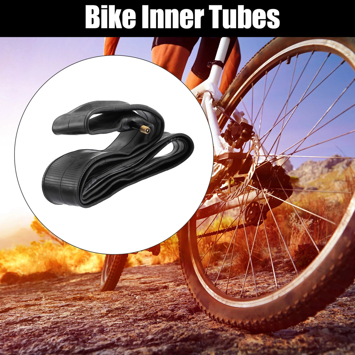 Bike Inner Tube 24 x 1.75 Straight Valve Replacement for MTB Bicycle (1990–2010)