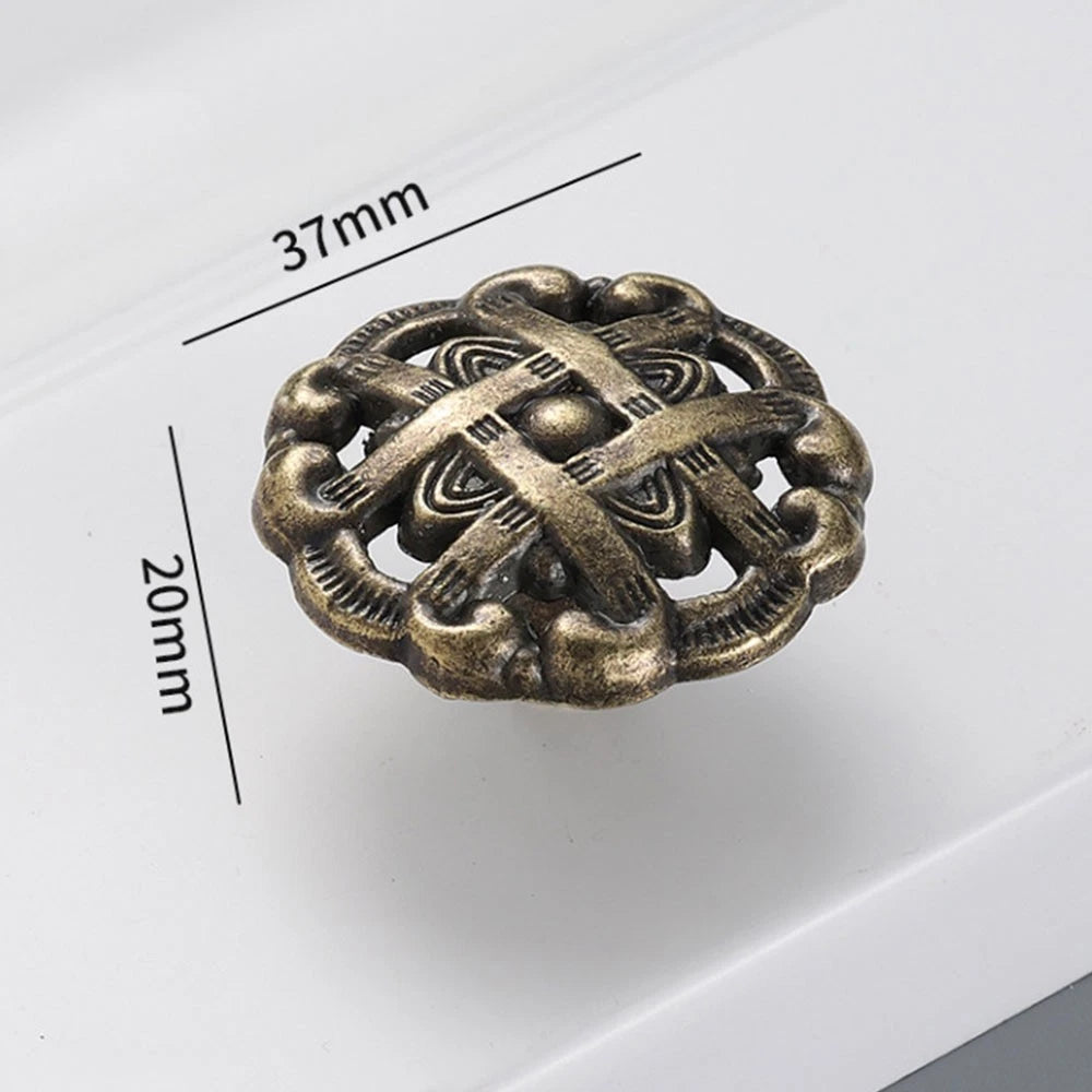 2/5/10Pc Antique Round Pull Handle Retro Door Cabinet Pulls Cupboard Drawer Knob