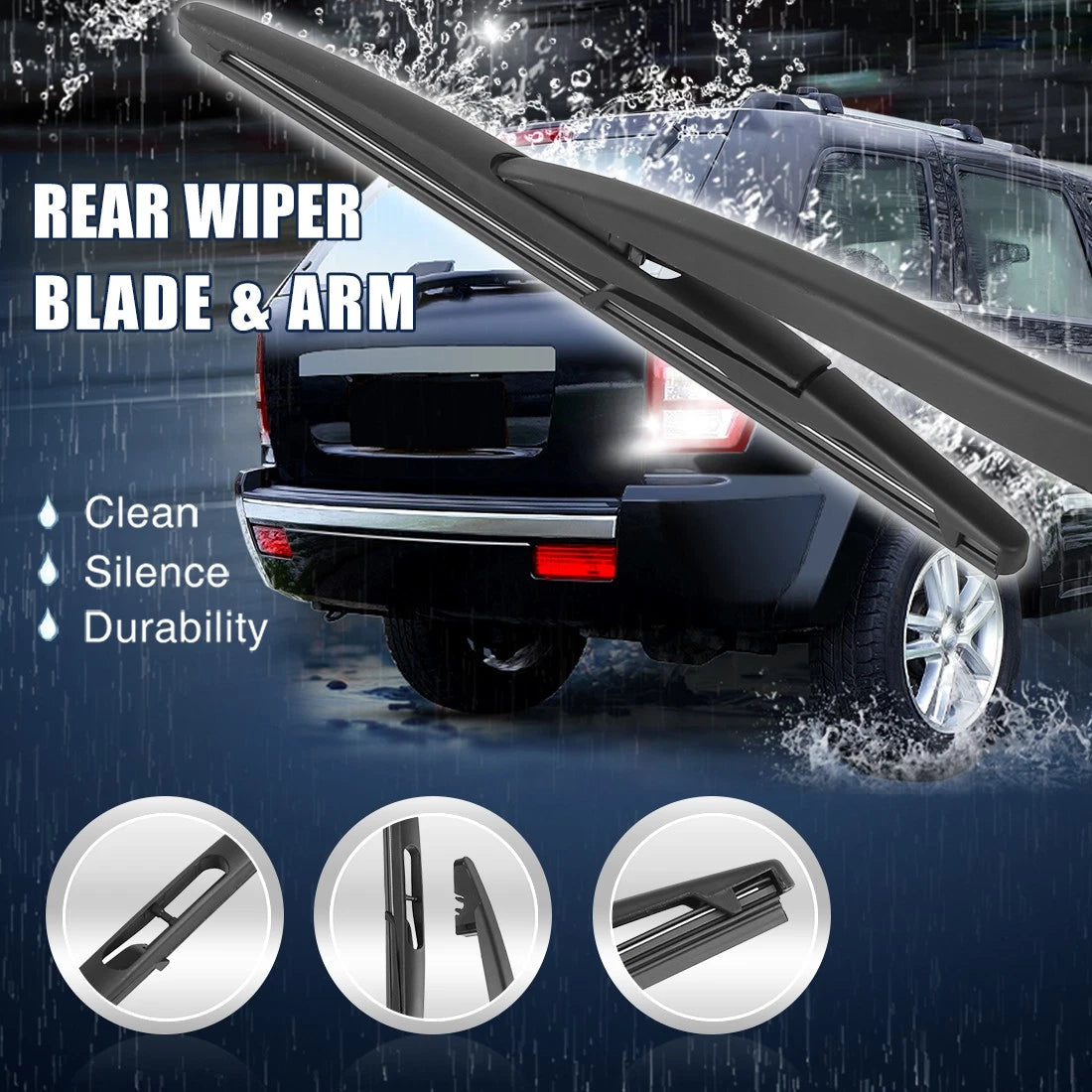 Rear Windshield Wiper Blade Arm Set 10 Inch for Dodge Nitro (2007–2009)