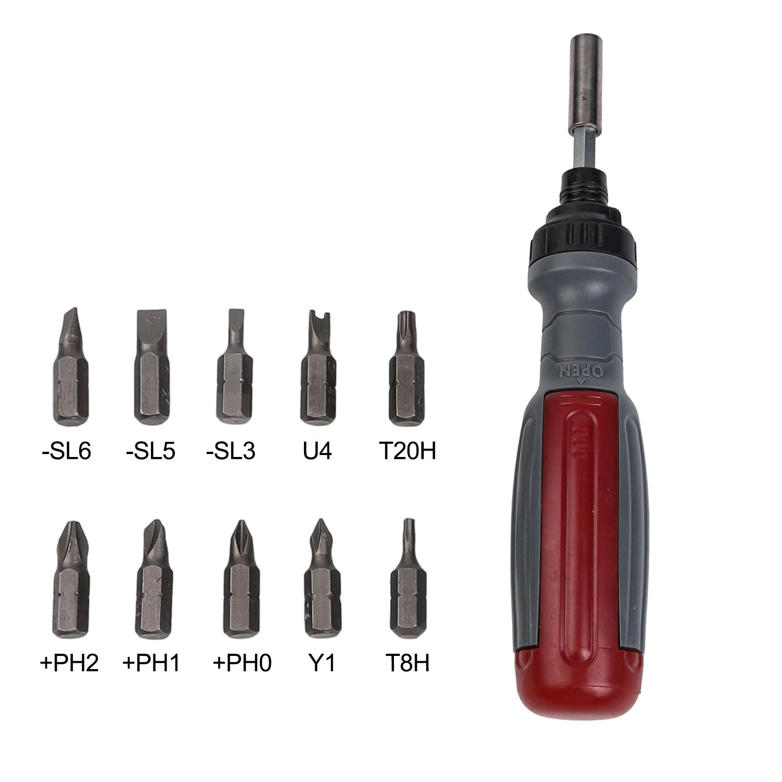 10-in-1 Ratchet Screwdriver Set with Quick Change Mechanism