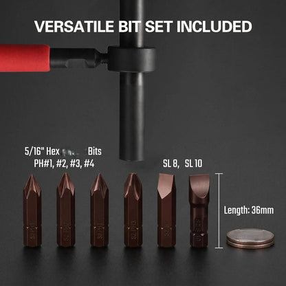 6PCS Pneumatic Impact Screw Remover Bit Set for General Repair Work