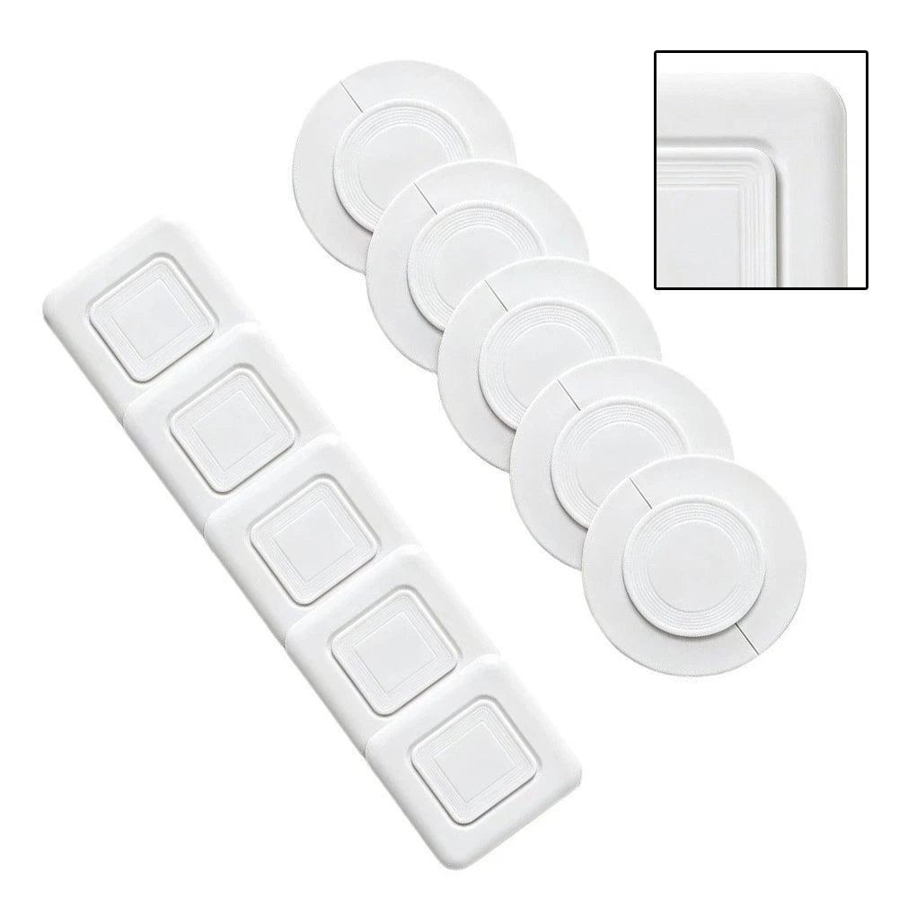Set of 2 Air Conditioner Decorative Cover Plates Waterproof ABS White