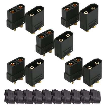 10AWG XT90H Connector Set (M&F) + Protective Cover for Battery/Charger/Controller