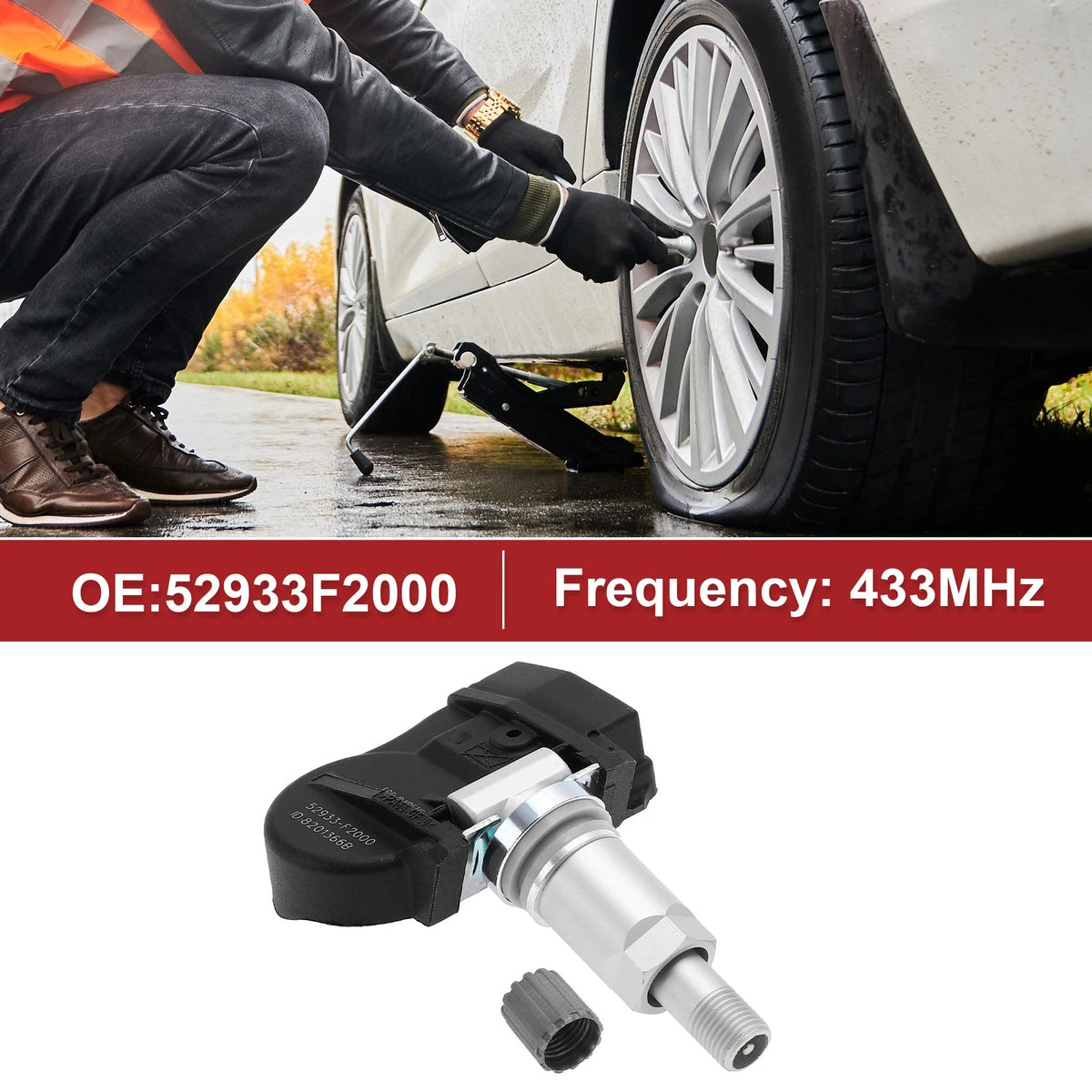 Tire Pressure Sensor Replacement for Hyundai Elantra (2017–2024) 433MHz